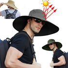 Men Women Outdoor UV Protection Sun Hat Big Wide Brim Cap Bucket Fishing Hats US