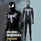PS5 Black Venom Spiderman Jumpsuit Spider-man Cosplay Costume Adult Kids Suit