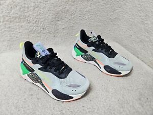 Puma RS-X Running System Boys Sneakers 6Y Green Colorblock Fabric Athletic Shoes