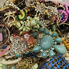 7 LB SCRAP Junk Jewelry Lot Craft Harvest Repurpose salvage Broken Vintage-Now r