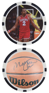 MOSES MALONE - BASKETBALL LEGEND - 76ERS - POKER CHIP - ***SIGNED***