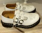 NEW- Dr. Martens Women's 8065 White Smooth Leather Mary Jane Shoes- Size 7