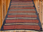 Vintage Geometric Flatweave Tribal Kilim Handmade Wool Area Rug 4 x 7 3'9 x 7'4