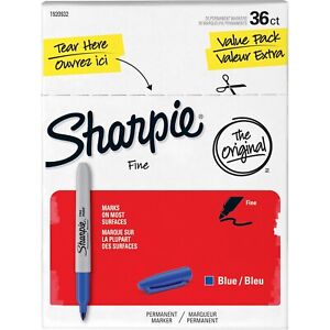 Sharpie Fine Point Permanent Marker Blue 36/Pack 1920932