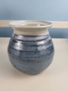 New ListingStudio Art Pottery Blue 4 1/4