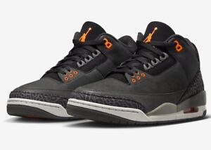 Nike Air Jordan Retro 3 Shoes Fear Pack Grey Orange CT8532-080 Men's or GS NEW