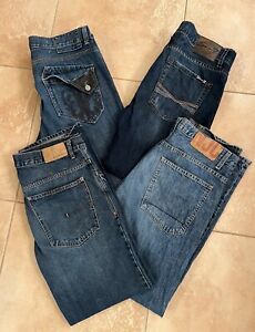 Lot of 4 Men’s Jeans Size 34x30 DKNY, Nautica, Seven 7 and Calvin Klein Relaxed