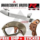 AGGRESSIVE ARMS ROSE COPPER TRIGGER & BAR GL0CK 43 43x 48 STAINLESS STEEL FLAT