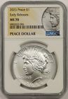 2023 $1 Peace Silver Dollar NGC MS 70 Early Releases Peace Label