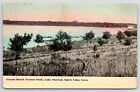 Spirit Lake Iowa~Greens Beach Terrace Park @ Lake Okoboji~Canoes~c1910 Postcard