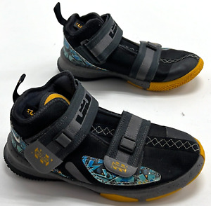 Nike Boys LeBron Soldier 13 AR7586-070 Black Low Top Sneaker Shoes Size 6Y