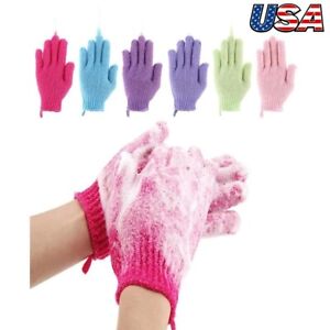 6 Pcs Dead Skin Remover Body Scrubber Gloves Exfoliating Bath Glove for Shower