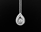 3/4 CT. T.W. Diamond Teardrop Overlay Pendant in 14K White Gold - $1299 @ ZALES