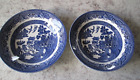 Churchill Willow Blue (2)  8 inches   Soup  Bowls  New in Box A