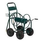 Garden Metal Hose Reel Cart Storage Basket Yard Gardening Water Planting