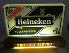 Vintage Heineken Beer Lighted Sign Cash Register Topper Light