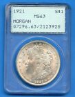 New Listing1921 P PCGS MS63 Morgan Silver Dollar $1 US Mint Coin 1921-P MS-63 Rare Rattler