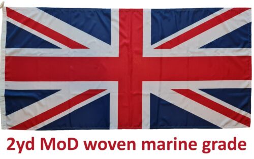 2yd premium Union Jack marine grade MoD woven cotton like UK flag toggled rope