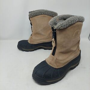 Sorel Ellesmere II Beige Suede Mid Calf Insulated Winter Snow Boots Size 8