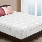 Thick Pillowtop Topper Mattress Cover Quilted Fitted Pad ,1000GSM Down Fill Soft