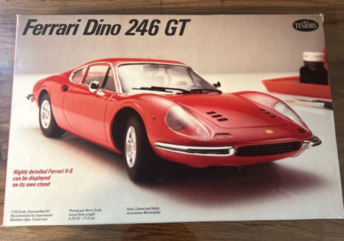 Ferrari Dino 246 GT Profile Testors Fujimi Model Kit 1/24 No. 395 New open box