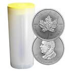 Roll of 25 - 2024 $5 Silver Canadian Maple Leaf 1 oz BU
