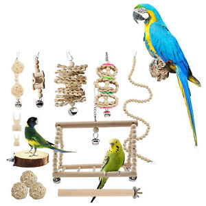 Bird Parrot Swing Chewing Toys Bird Parrot Toys For Cockatoo Canary Lovebird