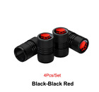 4x Car Tire Valve Caps Stem Air Dust Cover Black Red Skull For Fiat Alfa Romeo (For: Ferrari Monza SP1)