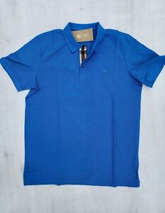 New Polo Shirt Men's Burberry  cotton Collared Short Sleeve Logo Casual