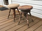 Vintage Piano Stools X2. Ball and Claw Feet on both. Could use some glue pick up