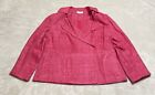 Akris Punto Silk Jacket Blazer Women's Size 14 Pink Long Sleeve