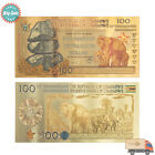 100PCS Zimbabwe 100 Yottalilion Dollars Gold Banknote Non Currency Collections