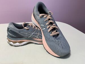 Asics Womens Gel Kayano 27 1012A649 Gray Pink Running Shoes Sneakers Size 9 (S2)