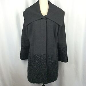 Alfani Jacket Womens Size Medium Trench Coat Mid Length Wool Blend Overcoat