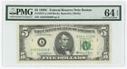 FR #1972-A $5 1969-A Federal Reserve Note Boston Ch Unc 64 EPQ PMG dc-6688