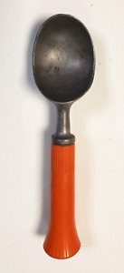 Vintage Ice Cream Scoop Spoon Orange Handle Cast Aluminum Bonny Prod. Co. NY