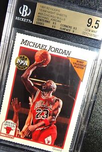 MICHAEL JORDAN 1991 HOOPS TEAM NIGHT SHEETS BGS 9.5 GEM *PRISTINE, NEW, RARE*
