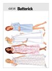 Butterick 6838 Sz 16-22 Nightgown House Dress Pajama Gown Lace Gathered Pattern