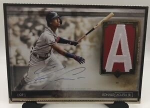 RONALD ACUNA JR 2020 Transcendent Framed Oversized Game Used Patch AUTO 1/1 🔥⚾️
