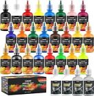 24 Colors Airbrush Paint Set (30 ml/1 oz) with thinner & cleaner, Ready to Sp...