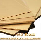H62 Natural Brass Sheet Metal Guillotine Cut Offcuts 0.5mm To 6mm Multiple Sizes