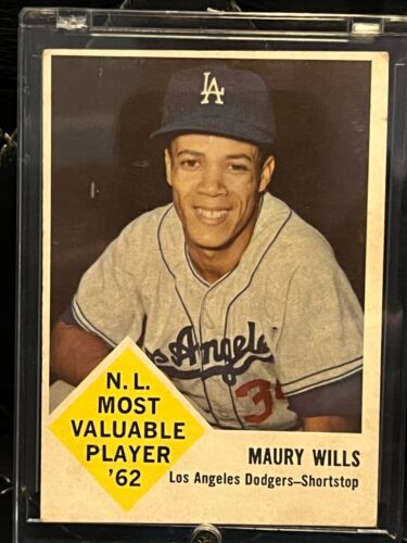 1963 Fleer Los Angeles Dodgers #43 Maury Wills RC Baseball Card