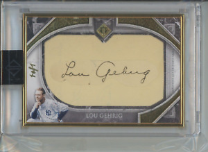 2023 Topps Transcendent Lou Gehrig CUT SIGNATURE AUTO #1/1 Yankees signed