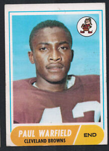 1968 TOPPS FOOTBALL CARD #49 PAUL WARFIELD WIDE RECEIVER CLEVELAND BROWNS HOF