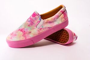 Women's Shoes Sneakers Pink Tie Dye Comfort Sporting Slip-on Canvas