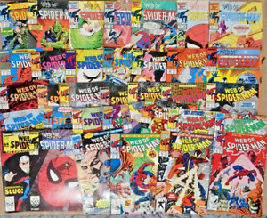 Web of Spider-Man lot 35 issues 1986-1992 including Annual #2 Arthur Adams