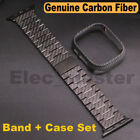 Genuine Carbon Fiber Band + Case Cover for Apple Watch Ultra 8 7 6 5 Magnet Link