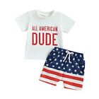 Toddler Baby Boy Clothes Letter Short Sleeve T Shirt 2-3T Stars and Stripes