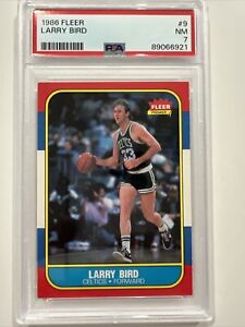 1986-87 Fleer - #9 Larry Bird PSA 7 Boston Celtics (HOF)