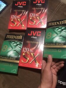 New ListingLot of 2 Maxell VHS T-160 Standard Grade Video Cassette Tapes 8 Hours And Jvc